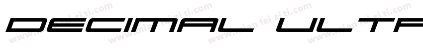 Decimal Ultra Italic字体转换